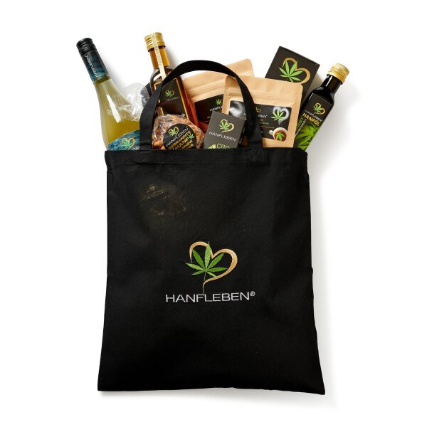 Baumwolltasche gro&szlig; mit Logostickerei